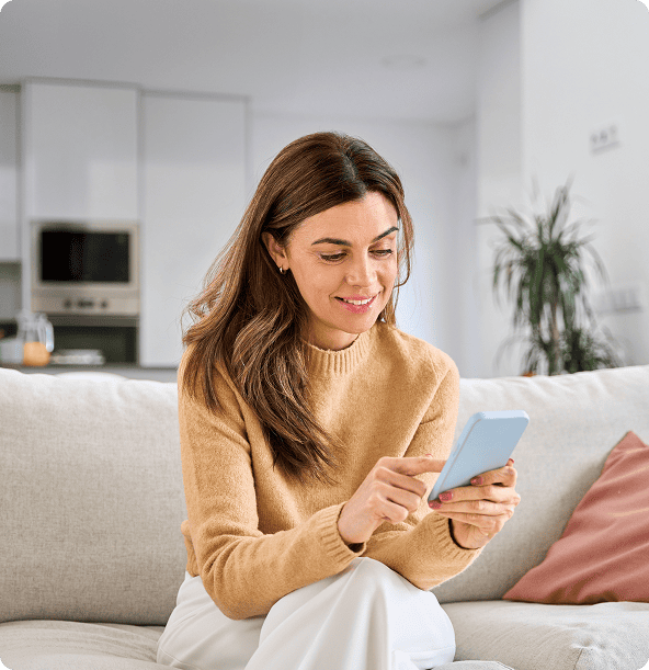 SmartScripts patient on a phone